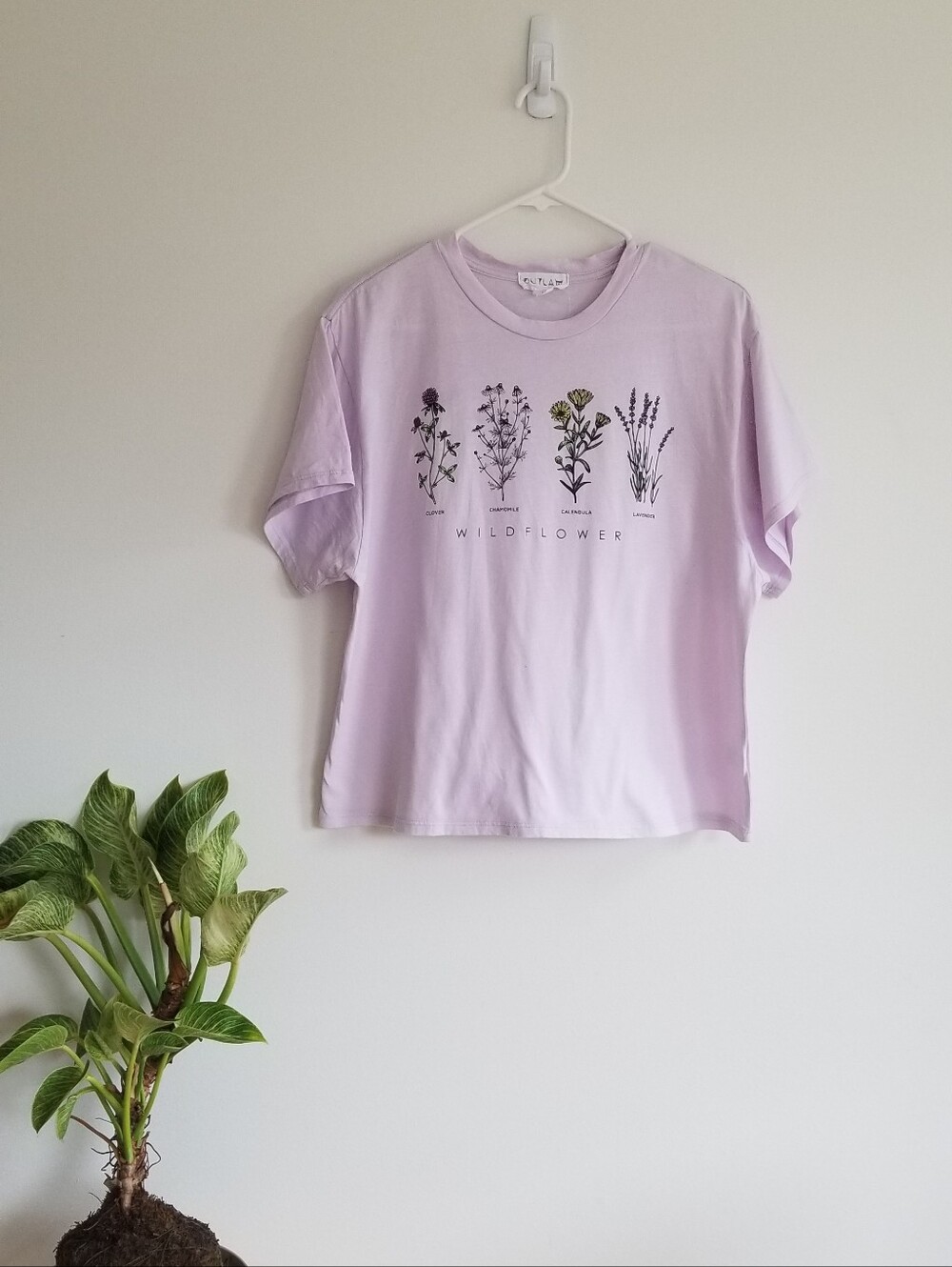Outlaw 100% Cotton Wildflowers Crop Top Size L